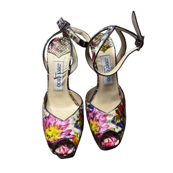 Jimmy Choo – Lola Floral Python, size 35 1/2 - size 6 US - Picture 2 of 7